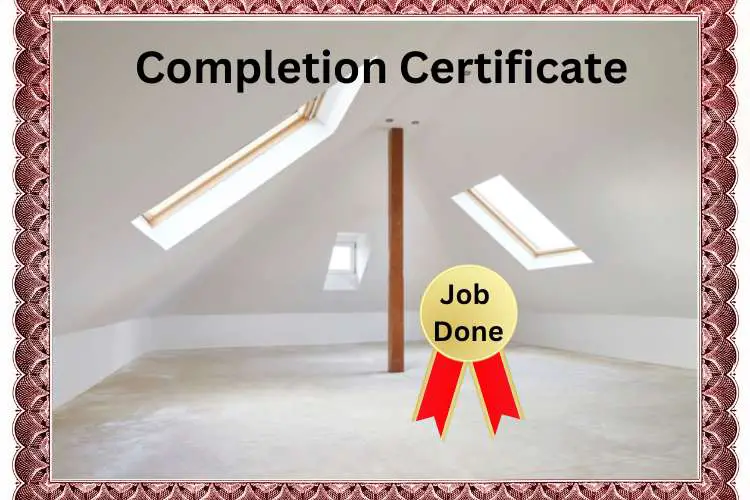 completion certificate for loft conversions